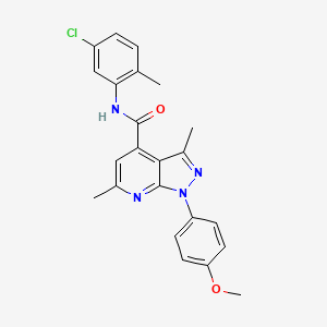 molecular formula C23H21ClN4O2 B10922621 N-(5-chloro-2-methylphenyl)-1-(4-methoxyphenyl)-3,6-dimethyl-1H-pyrazolo[3,4-b]pyridine-4-carboxamide 