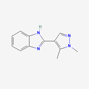 molecular formula C12H12N4 B10922959 2-(1,5-dimethyl-1H-pyrazol-4-yl)-1H-benzimidazole 