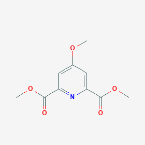 molecular formula C10H11NO5 B010923 2,6-Pyridinedicarboxylic acid, 4-methoxy-, dimethyl ester CAS No. 19872-93-6