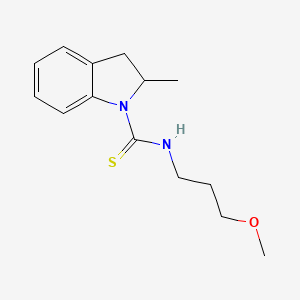 molecular formula C14H20N2OS B10923566 N-(3-methoxypropyl)-2-methyl-2,3-dihydro-1H-indole-1-carbothioamide 