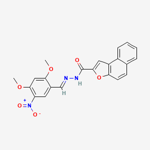 molecular formula C22H17N3O6 B10924367 N'-[(E)-(2,4-dimethoxy-5-nitrophenyl)methylidene]naphtho[2,1-b]furan-2-carbohydrazide 