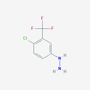 molecular formula C7H6ClF3N2 B109249 [4-Chloro-3-(trifluoromethyl)phenyl]hydrazine CAS No. 91626-53-8