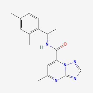 molecular formula C17H19N5O B10927496 N-[1-(2,4-dimethylphenyl)ethyl]-5-methyl[1,2,4]triazolo[1,5-a]pyrimidine-7-carboxamide 