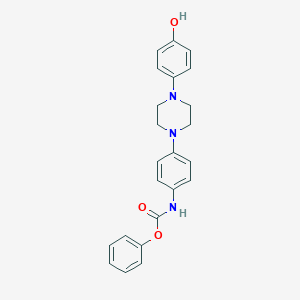molecular formula C23H23N3O3 B109294 Phenyl (4-(4-(4-hydroxyphenyl)piperazin-1-yl)phenyl)carbamate CAS No. 184177-81-9