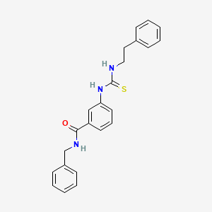 molecular formula C23H23N3OS B10929446 N-benzyl-3-{[(2-phenylethyl)carbamothioyl]amino}benzamide 