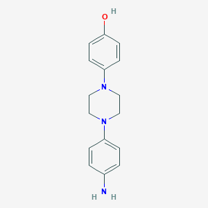 molecular formula C16H19N3O B109296 1-(4-Aminophenyl)-4-(4-hydroxyphenyl)piperazine CAS No. 74853-08-0