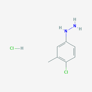 molecular formula C7H10Cl2N2 B109305 (4-Chloro-3-methylphenyl)hydrazine hydrochloride CAS No. 221687-08-7