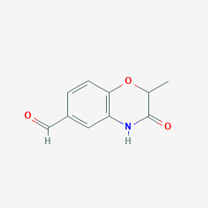 molecular formula C10H9NO3 B109310 2-Methyl-3-oxo-3,4-dihydro-2H-benzo[b][1,4]oxazine-6-carbaldehyde CAS No. 221311-44-0