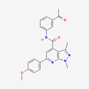 molecular formula C24H22N4O3 B10931014 N-(3-acetylphenyl)-6-(4-methoxyphenyl)-1,3-dimethyl-1H-pyrazolo[3,4-b]pyridine-4-carboxamide 