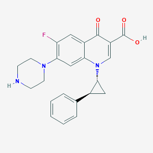 molecular formula C23H22FN3O3 B010932 6-Fluoro-7-(1-piperazinyl)-1-(2'-phenyl-1'-cyclopropyl)-1,4-dihydro-4-oxoquinoline-3-carboxylic acid CAS No. 103531-48-2