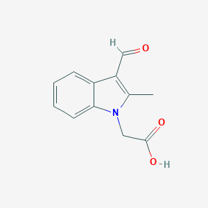molecular formula C12H11NO3 B109333 (3-甲酰-2-甲基吲哚-1-基)-乙酸 CAS No. 432001-45-1