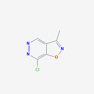 molecular formula C6H4ClN3O B010934 7-Chloro-3-methylisoxazolo[4,5-d]pyridazine CAS No. 106584-76-3