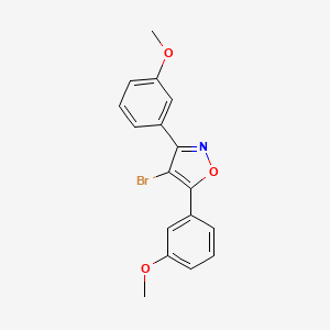 molecular formula C17H14BrNO3 B10934568 4-Bromo-3,5-bis(3-methoxyphenyl)-1,2-oxazole 