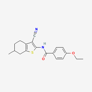 molecular formula C19H20N2O2S B10935052 N-(3-cyano-6-methyl-4,5,6,7-tetrahydro-1-benzothiophen-2-yl)-4-ethoxybenzamide 