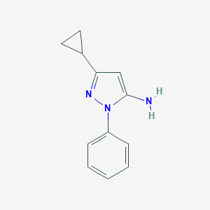molecular formula C12H13N3 B109354 3-cyclopropyl-1-phenyl-1H-pyrazol-5-amine CAS No. 175137-45-8