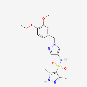 molecular formula C19H25N5O4S B10935755 N-[1-(3,4-diethoxybenzyl)-1H-pyrazol-4-yl]-3,5-dimethyl-1H-pyrazole-4-sulfonamide 