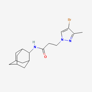 molecular formula C17H24BrN3O B10935910 N~1~-(2-Adamantyl)-3-(4-bromo-3-methyl-1H-pyrazol-1-YL)propanamide 
