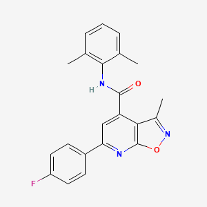 molecular formula C22H18FN3O2 B10935939 N-(2,6-dimethylphenyl)-6-(4-fluorophenyl)-3-methyl[1,2]oxazolo[5,4-b]pyridine-4-carboxamide 
