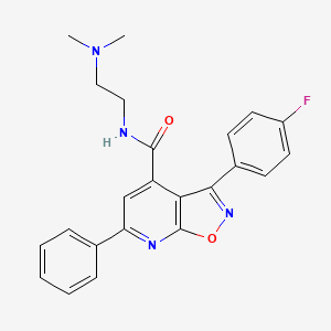molecular formula C23H21FN4O2 B10935994 N-[2-(dimethylamino)ethyl]-3-(4-fluorophenyl)-6-phenyl[1,2]oxazolo[5,4-b]pyridine-4-carboxamide 