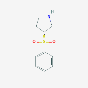 molecular formula C10H13NO2S B109360 (3R)-3-(Benzenesulfonyl)pyrrolidine CAS No. 1268521-39-6