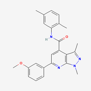 molecular formula C24H24N4O2 B10936047 N-(2,5-dimethylphenyl)-6-(3-methoxyphenyl)-1,3-dimethyl-1H-pyrazolo[3,4-b]pyridine-4-carboxamide 