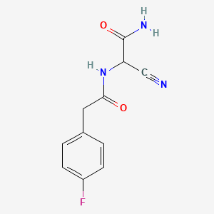 molecular formula C11H10FN3O2 B10936127 N~2~-[(4-fluorophenyl)acetyl]-3-nitriloalaninamide 