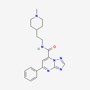 molecular formula C20H24N6O B10936132 N-[2-(1-methylpiperidin-4-yl)ethyl]-5-phenyl[1,2,4]triazolo[1,5-a]pyrimidine-7-carboxamide 