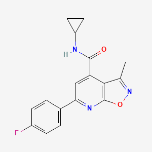 molecular formula C17H14FN3O2 B10936192 N-cyclopropyl-6-(4-fluorophenyl)-3-methyl[1,2]oxazolo[5,4-b]pyridine-4-carboxamide 