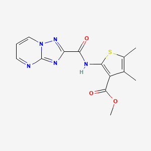molecular formula C14H13N5O3S B10936268 Methyl 4,5-dimethyl-2-[([1,2,4]triazolo[1,5-a]pyrimidin-2-ylcarbonyl)amino]thiophene-3-carboxylate 