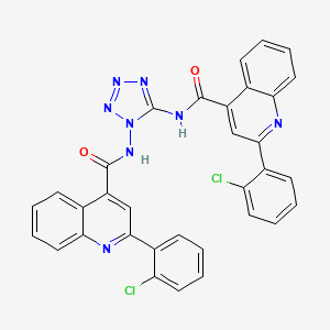 molecular formula C33H20Cl2N8O2 B10936402 N,N'-1H-tetrazole-1,5-diylbis[2-(2-chlorophenyl)quinoline-4-carboxamide] 