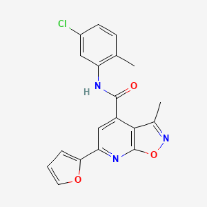 molecular formula C19H14ClN3O3 B10936476 N-(5-chloro-2-methylphenyl)-6-(furan-2-yl)-3-methyl[1,2]oxazolo[5,4-b]pyridine-4-carboxamide 