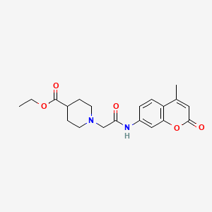 molecular formula C20H24N2O5 B10936511 ethyl 1-{2-[(4-methyl-2-oxo-2H-chromen-7-yl)amino]-2-oxoethyl}piperidine-4-carboxylate 