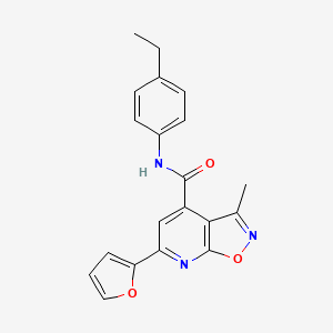 molecular formula C20H17N3O3 B10936752 N-(4-ethylphenyl)-6-(furan-2-yl)-3-methyl[1,2]oxazolo[5,4-b]pyridine-4-carboxamide 