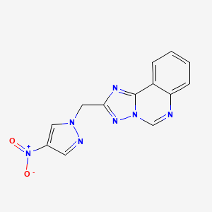 molecular formula C13H9N7O2 B10937356 2-[(4-nitro-1H-pyrazol-1-yl)methyl][1,2,4]triazolo[1,5-c]quinazoline 