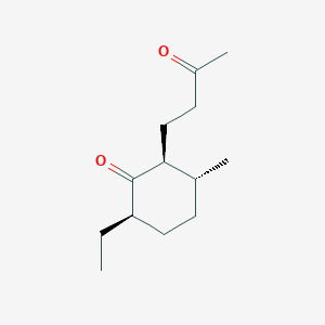 molecular formula C13H22O2 B109374 6-Ethyl-3-methyl-2-(3-oxobutyl)cyclohexanone, (2S,3R,6R)- CAS No. 958447-27-3