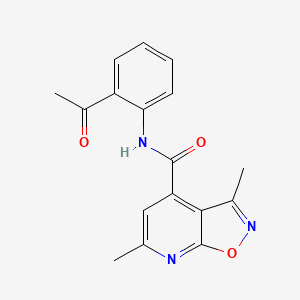 molecular formula C17H15N3O3 B10937477 N-(2-acetylphenyl)-3,6-dimethyl[1,2]oxazolo[5,4-b]pyridine-4-carboxamide 
