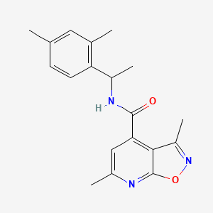 molecular formula C19H21N3O2 B10937718 N-[1-(2,4-dimethylphenyl)ethyl]-3,6-dimethyl[1,2]oxazolo[5,4-b]pyridine-4-carboxamide 