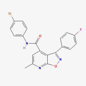 molecular formula C20H13BrFN3O2 B10938007 N-(4-bromophenyl)-3-(4-fluorophenyl)-6-methyl[1,2]oxazolo[5,4-b]pyridine-4-carboxamide 
