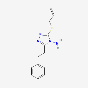 molecular formula C13H16N4S B10938110 3-(2-phenylethyl)-5-(prop-2-en-1-ylsulfanyl)-4H-1,2,4-triazol-4-amine 