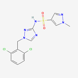molecular formula C13H12Cl2N6O2S B10938181 N-[1-(2,6-dichlorobenzyl)-1H-1,2,4-triazol-3-yl]-1-methyl-1H-pyrazole-4-sulfonamide 