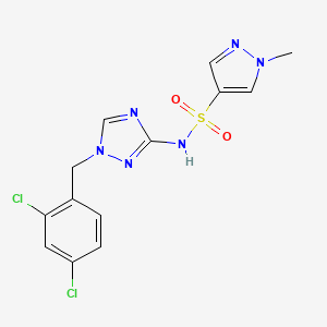 molecular formula C13H12Cl2N6O2S B10938362 N-[1-(2,4-dichlorobenzyl)-1H-1,2,4-triazol-3-yl]-1-methyl-1H-pyrazole-4-sulfonamide 