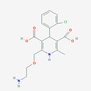 molecular formula C17H19ClN2O5 B109411 2-(2-Aminoethoxymethyl)-4-(2-chlorophenyl)-6-methyl-1,4-dihydropyridine-3,5-dicarboxylic acid CAS No. 1821498-25-2