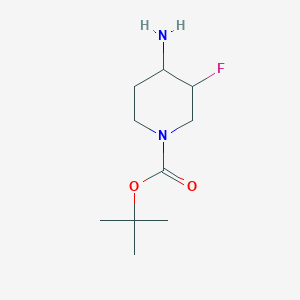 molecular formula C10H19FN2O2 B109420 tert-Butyl 4-amino-3-fluoropiperidine-1-carboxylate CAS No. 934536-10-4