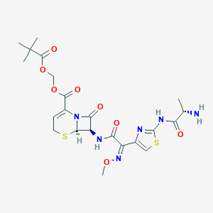 molecular formula C22H28N6O8S2 B109428 Ceftizoxime alapivoxil CAS No. 135821-54-4