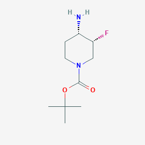 molecular formula C10H19FN2O2 B109435 Tert-butyl (3R,4S)-4-amino-3-fluoropiperidine-1-carboxylate CAS No. 907544-17-6