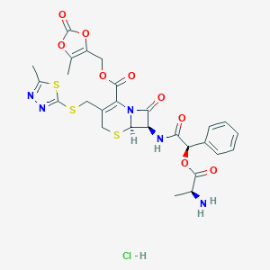molecular formula C27H28ClN5O9S3 B109442 Cefcanel daloxate hydrochloride CAS No. 92602-21-6