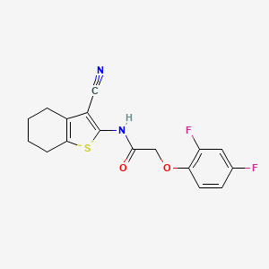 molecular formula C17H14F2N2O2S B10944903 N-(3-cyano-4,5,6,7-tetrahydro-1-benzothiophen-2-yl)-2-(2,4-difluorophenoxy)acetamide 