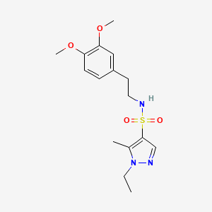molecular formula C16H23N3O4S B10945176 N-[2-(3,4-dimethoxyphenyl)ethyl]-1-ethyl-5-methyl-1H-pyrazole-4-sulfonamide 