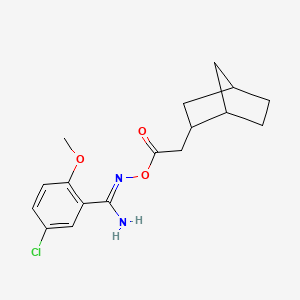molecular formula C17H21ClN2O3 B10945219 N'-[(bicyclo[2.2.1]hept-2-ylacetyl)oxy]-5-chloro-2-methoxybenzenecarboximidamide 