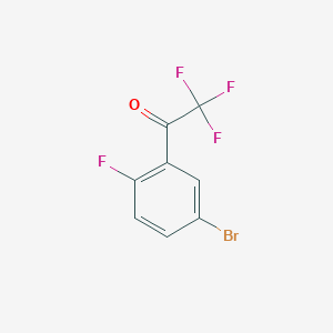 molecular formula C8H3BrF4O B109454 1-(5-Bromo-2-fluorophenyl)-2,2,2-trifluoroethanone CAS No. 617706-15-7